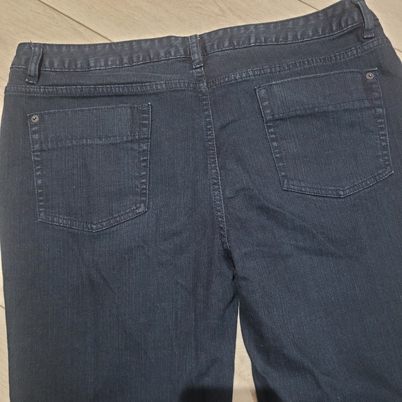 Bitten By Sarah Jessica Parker Dark Wash Bootcut Jeans Size 16L Blue Stretch - Picture 6 of 9